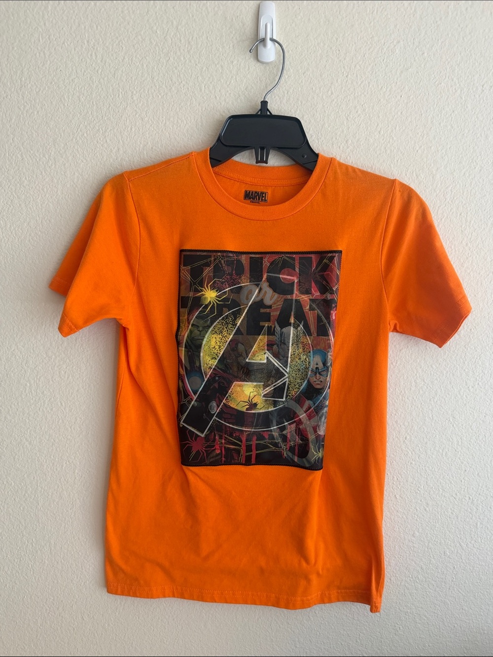 Marvel Orange Short-Sleeve Avengers Logo Tee